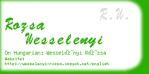 rozsa wesselenyi business card